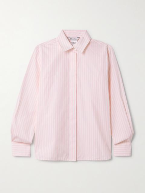 Max Mara Striped Cotton-poplin Shirt