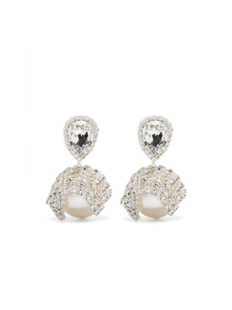 crystal-embellished clip-on earrings