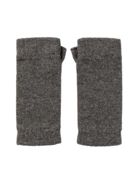 Johnstons of Elgin Grey Cashmere Wrist Warmers