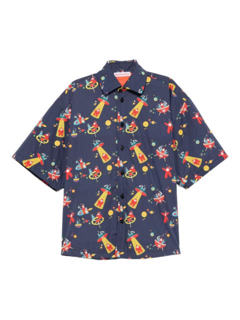Walter Van Beirendonck all-over print shirt jacket