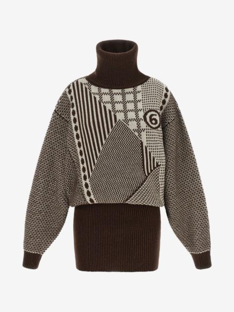 MM6 Maison Margiela geometric-pattern mini dress