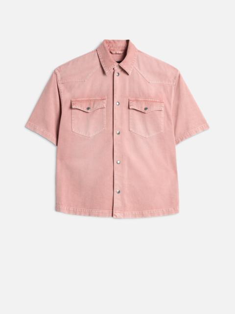 7 For All Mankind SHORT SLEEVE WESTERN OVERSHIRT in MANKIND Quartz