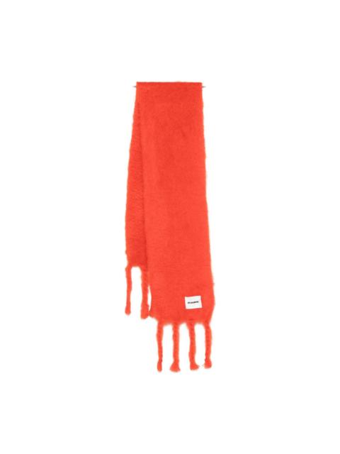 Jil Sander logo-patch scarf