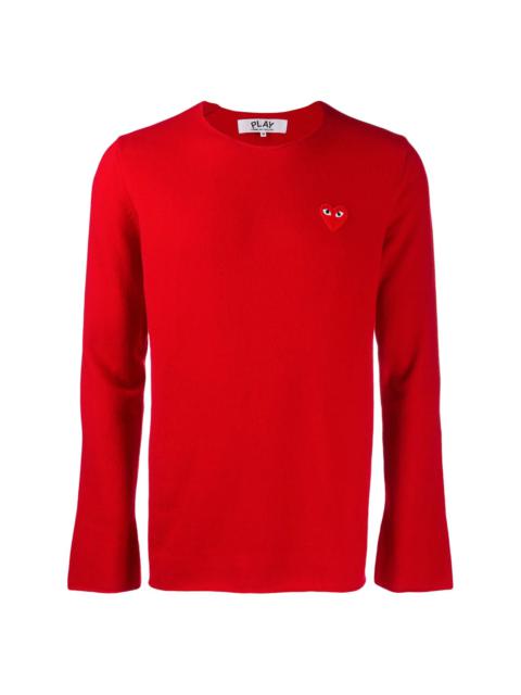 Comme des Garçons PLAY 심장 잡아당기기 모직 잠바