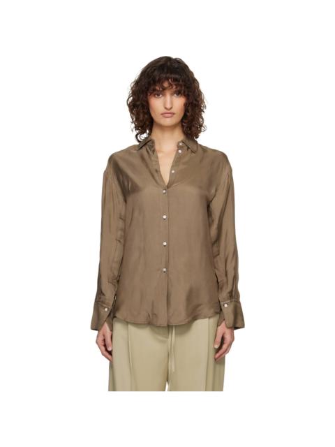 RÓHE Brown Relaxed Shaped Shirt