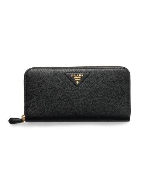Prada Women's Large Leather Wallet - Black Gold