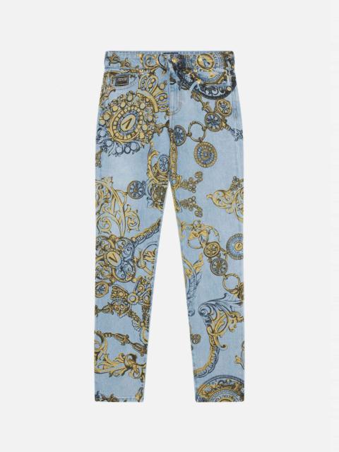 VERSACE JEANS COUTURE Regalia Baroque Print Slim Jeans