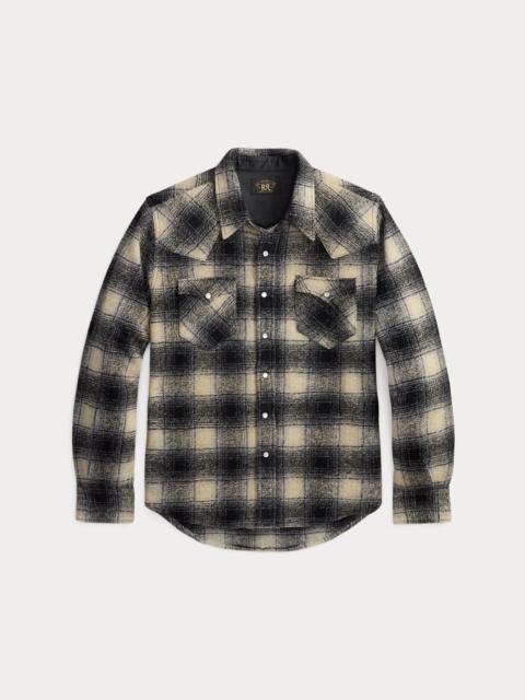 RRL by Ralph Lauren Slim Fit Plaid Western Overshirt