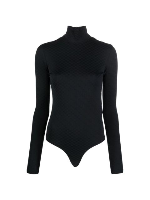 jacquard turtleneck top