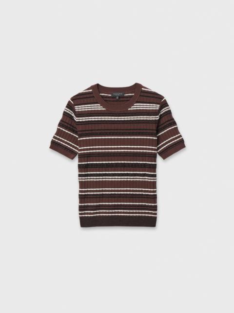 rag & bone Karina Striped Short-Sleeve Sweater