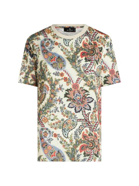 paisley-print cotton T-shirt