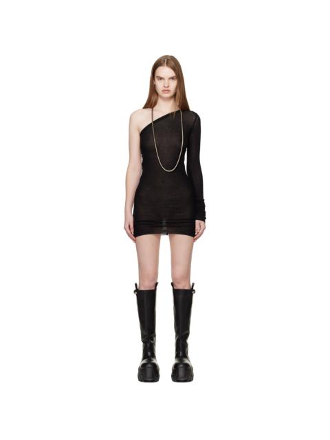 Rick Owens Black Temple Ziggy Minidress