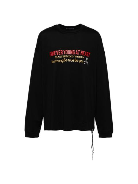 MASTERMIND WORLD slogan print long-sleeves T-shirt