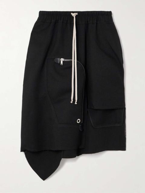 Rick Owens Dracca asymmetric cotton-blend twill skirt