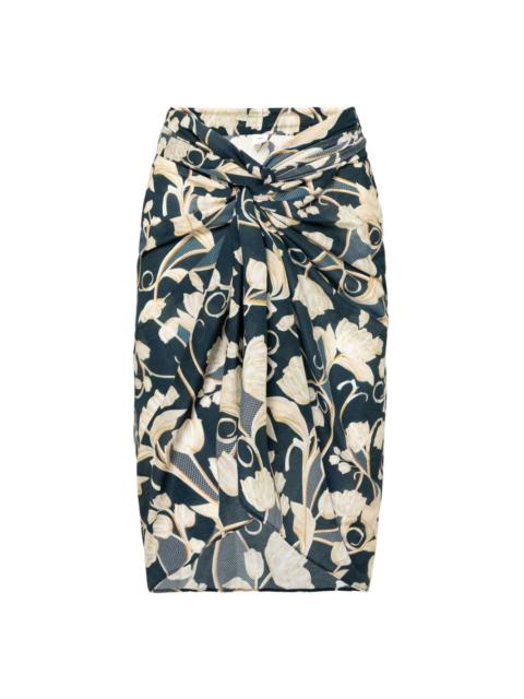 Emelina Perla floral-print pareo