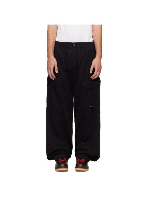 C.P. Company Black Micro-Reps Boxy Lens Cargo Pants