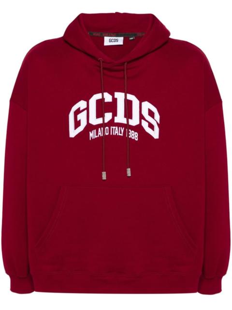 GCDS logo-embroidered hoodie