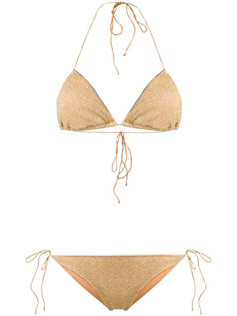 Oséree Lumière metallic triangle bikini