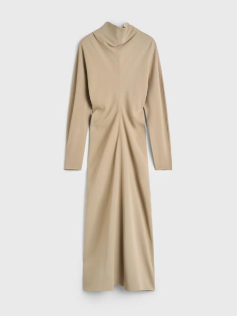 TOTEME Slouch waist scarf dress fawn