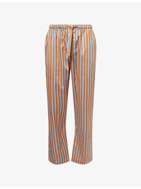 Derek Rose Striped Straight-Leg Cotton-Poplin Pyjama Bottoms