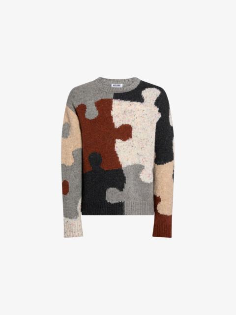 Moschino INLAID WOOL-AND-SILK BLEND PULLOVER