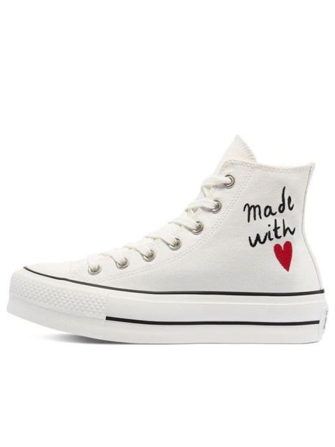 Converse (WMNS) Converse Chuck Taylor All Star Lift High 'Valentine's Day - Vintage White' 571119C