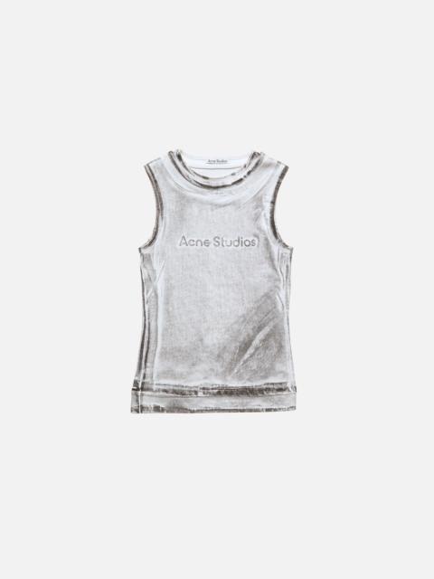 Acne Studios Layered logo tank top - Black/white