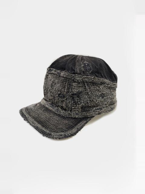 Kapital 11.5oz BLKxBLK Denim The Old Man And The Sea Cap (Crash Remake)