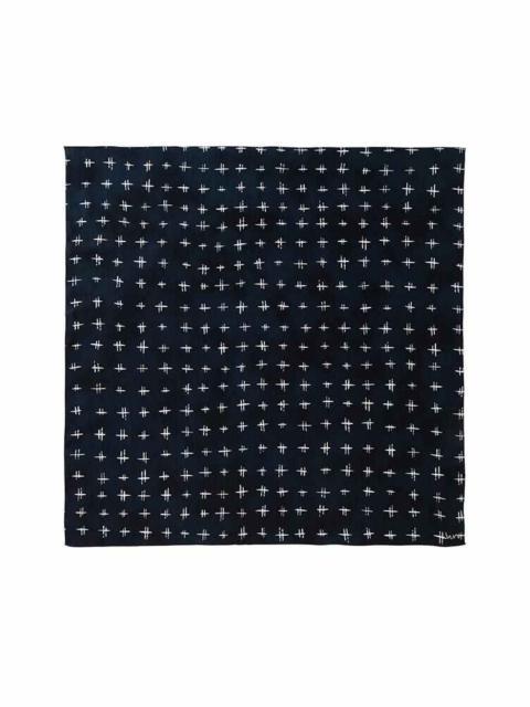 visvim SILK SCARF NAVY