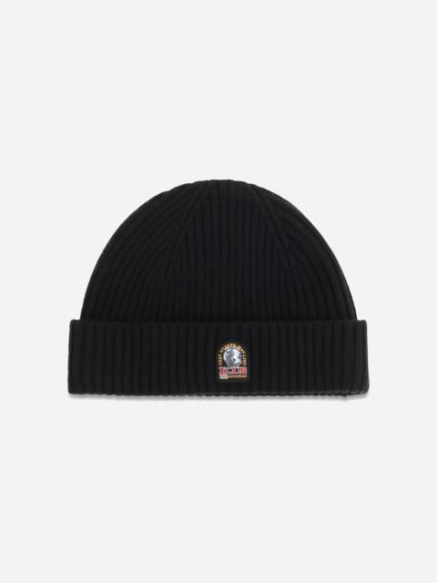 PARAJUMPERS Beanie in ribbed knit with logo