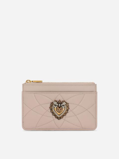Dolce & Gabbana Medium Devotion card holder in quilted nappa leather