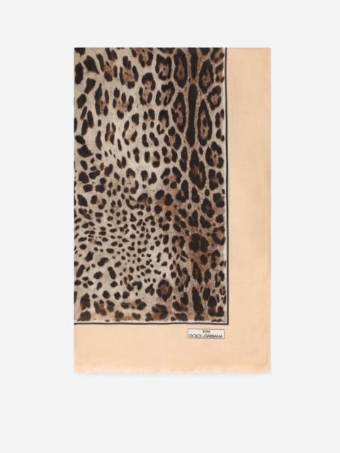Dolce & Gabbana Leopard-print cashmere and modal scarf (135 x 200)