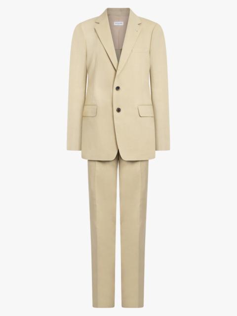 Dries Van Noten SINGLE BREASTED RELAXED SUIT JACKET X PANT | HAY BEIGE
