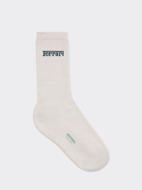 Ferrari Cotton socks with jacquard logo