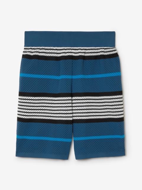 Stripe Print Nylon Shorts