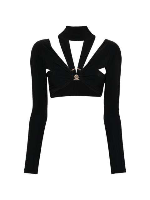 long-sleeve cropped top