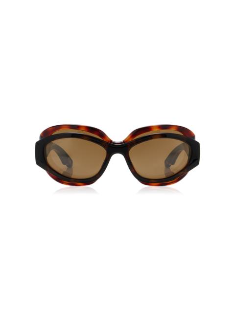BALENCIAGA Superbusy Cat-Eye Acetate Sunglasses brown