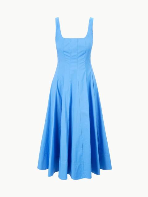 STAUD WELLS DRESS CORNFLOWER