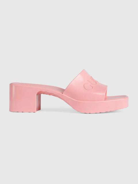 Women's rubber slide sandal
