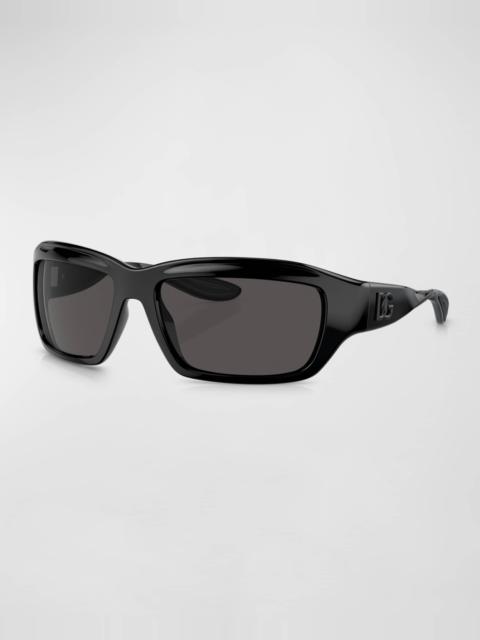 Dolce & Gabbana Men's Plastic Rectangle Sunglasses