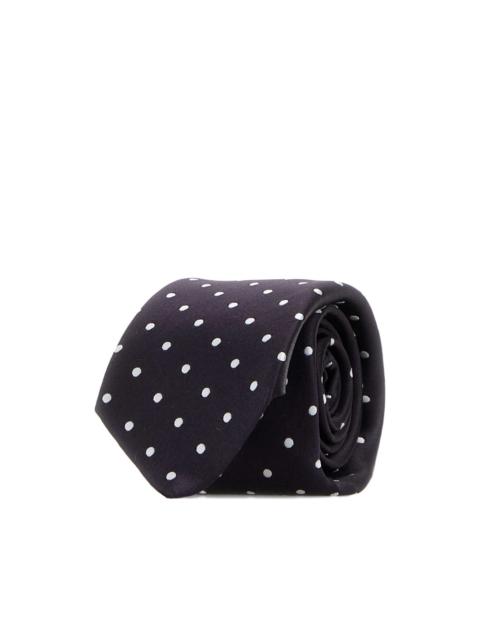 TOM FORD embroidered polka-dot silk tie