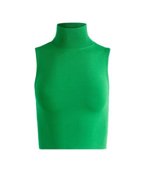Alice + Olivia DARINA MOCK NECK FITTED CROPPED TANK