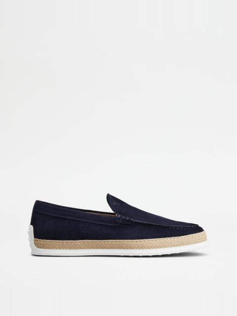 SLIP-ONS IN SUEDE - BLUE