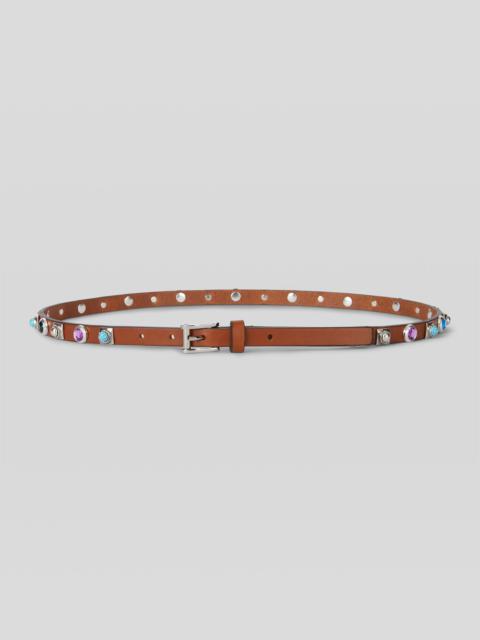 Etro LEATHER BELT WITH MULTI-COLOURED STUDS