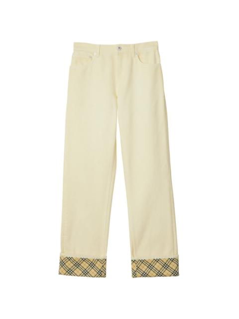 Burberry checkered straight-leg jeans