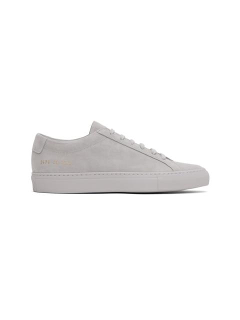 Common Projects Gray Achilles Tonal Suede Sneakers