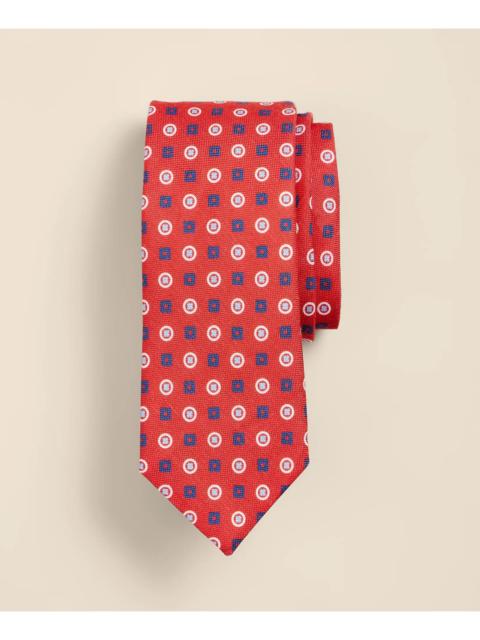 Brooks Brothers Linen-Silk Circle Foulard Tie