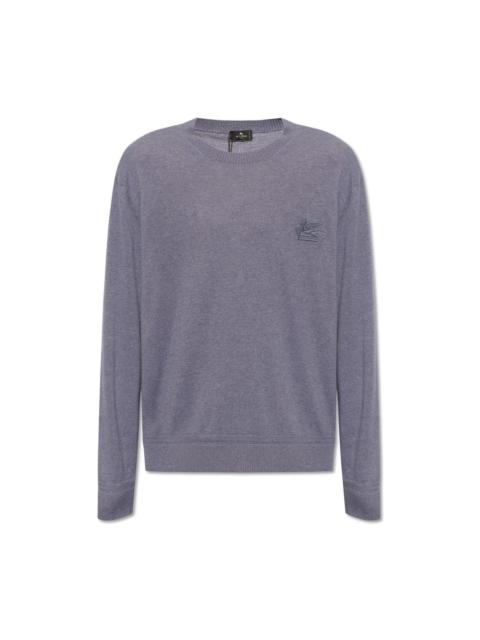 Etro Pegaso Embroidered Knit Jumper