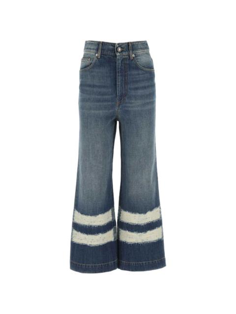 Sportmax stripe detailing wide-leg jeans