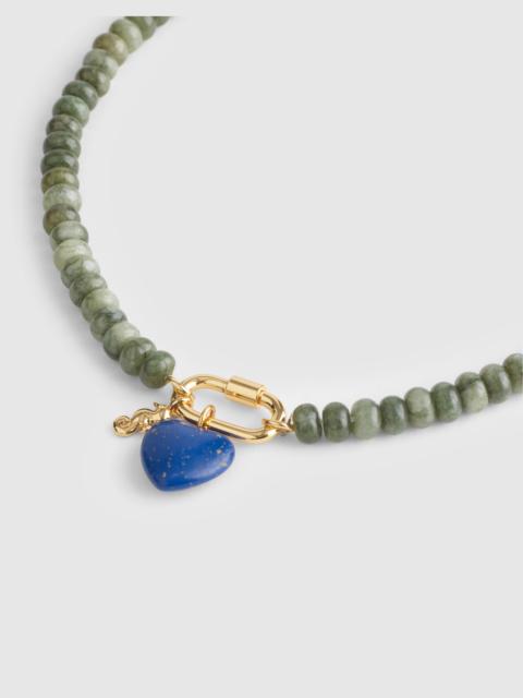 Madewell Semiprecious Beaded Carabiner Charm Necklace